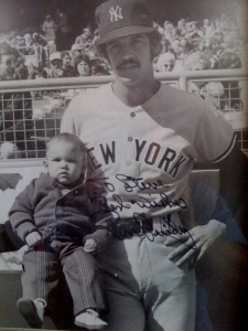 Ron Guidry, photo I took in 1977 with his daughter