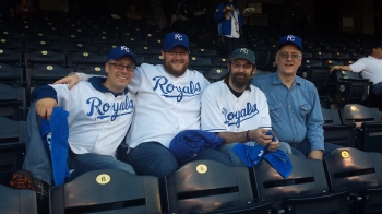 Mike, Tom, Joe and me, Game Two of the 2014 World Series, back in our old seats.